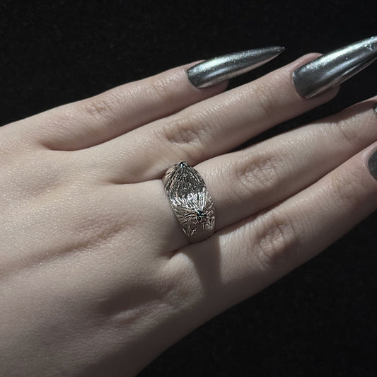 Double Spike Ring - Size R